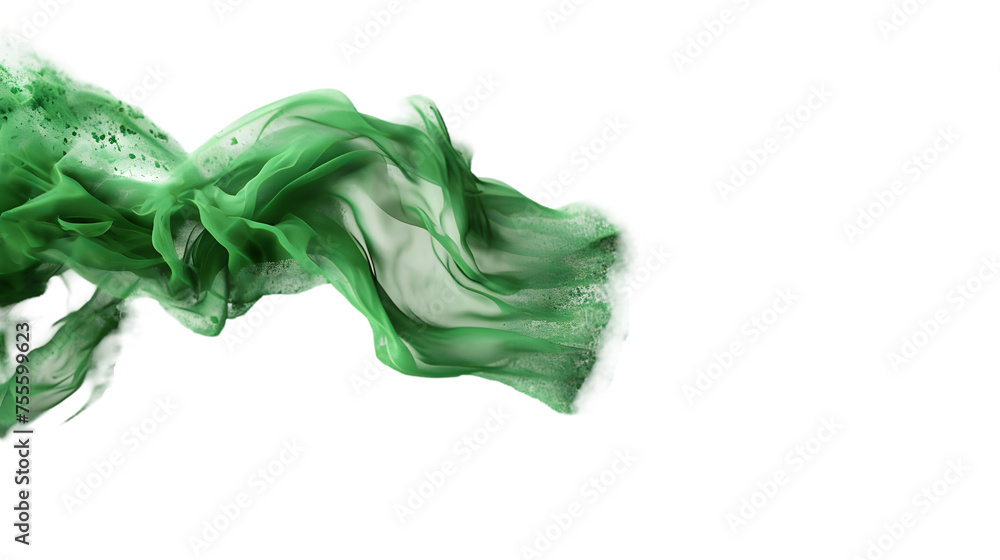 Poster comoros flag colours powder exploding on isolated background