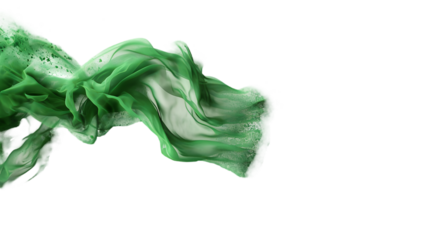 Comoros flag colours powder exploding on isolated background