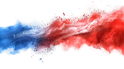 Croatia flag colours powder exploding on isolated background