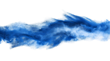 El Salvador flag colours powder exploding on isolated background