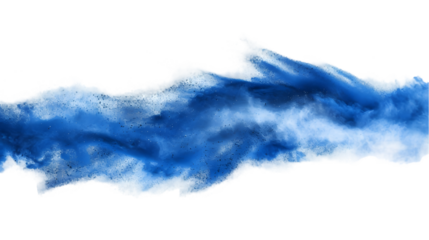 El Salvador flag colours powder exploding on isolated background