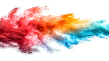 Eritrea flag colours powder exploding on isolated background