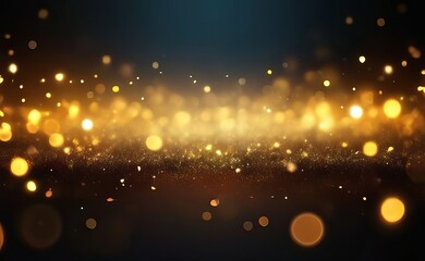 yellow particle abstract bokeh background