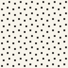 Vector seamless pattern. Repeating geometric elements. Stylish monochrome background design. - 755601027