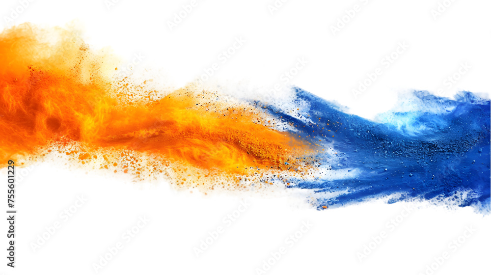 Poster marshall islands flag colours powder exploding on isolated background