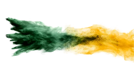 Deurstickers Mauritania flag colours powder exploding on isolated background © master graphics 