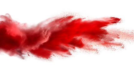Malta flag colours powder exploding on isolated background