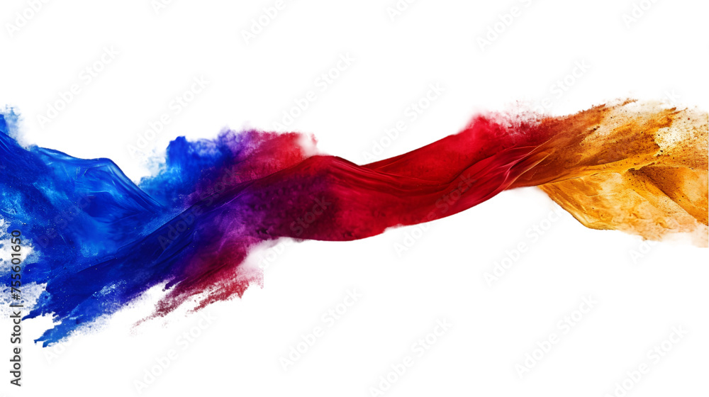 Poster philippines flag colours powder exploding on isolated background