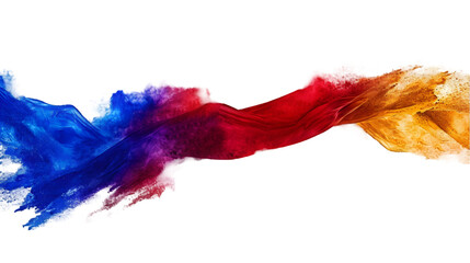 Philippines flag colours powder exploding on isolated background