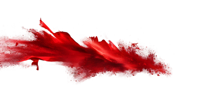 Poland flag colours powder exploding on isolated background