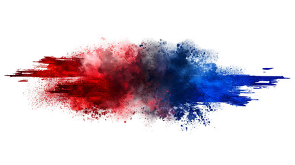 Slovakia flag colours powder exploding on isolated background