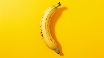 banana on a yellow background