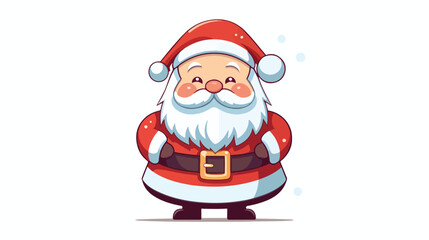 Fun Santa Claus flat vector isolated on white background