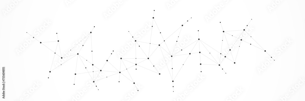 Poster vector illustration of minimalistic design with connecting the dots and lines. abstract geometric ba