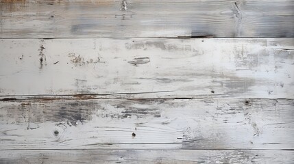 A sturdy wooden wall made of aged and cracked boards with a backdrop of an old and well-painted black and white fence, Generative AI.