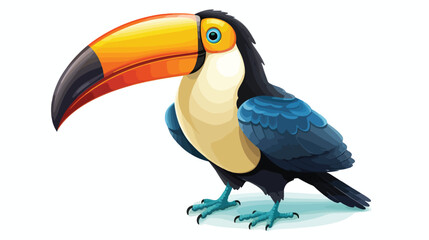 Illustration of a toucan on white background .. 
