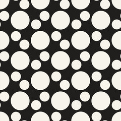 Vector seamless pattern. Repeating geometric elements. Stylish monochrome background design. - 755608065