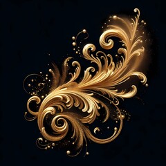 Gold Dust Swirl Elegance