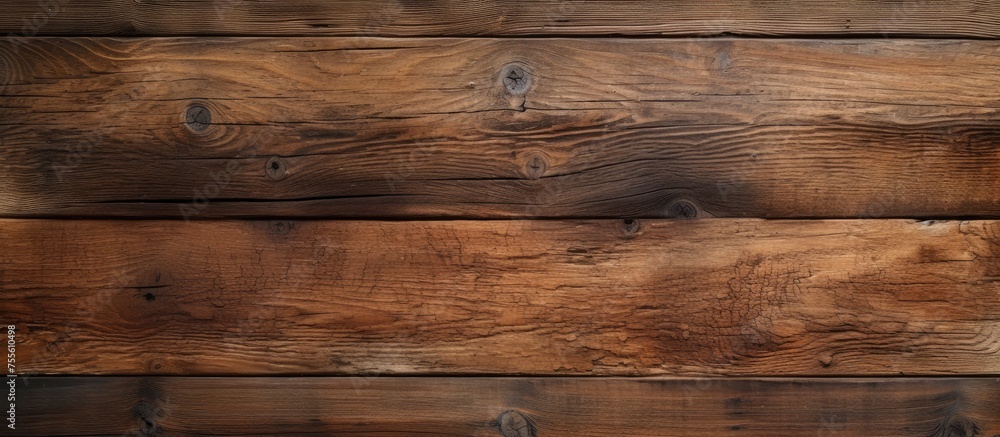 Aufkleber this close-up view showcases the intricate details of a weathered wood plank wall. the rough texture