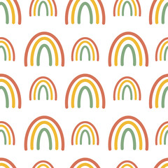 Rainbow seamless pattern. Cute, childish. Isolated vector illustration for packaging, wrapping paper, clothing, background