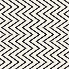 Vector seamless pattern. Repeating geometric elements. Stylish monochrome background design. - 755611409