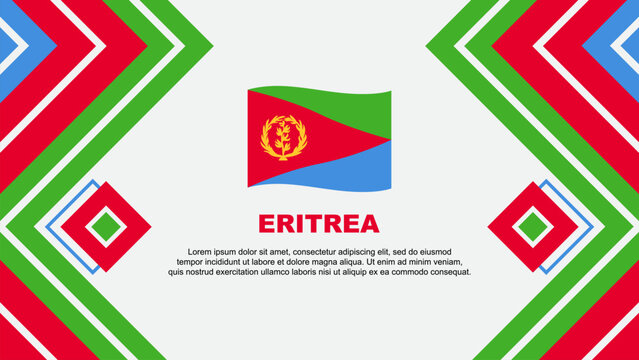 Eritrea Flag Abstract Background Design Template. Eritrea Independence Day Banner Wallpaper Vector Illustration. Eritrea Design