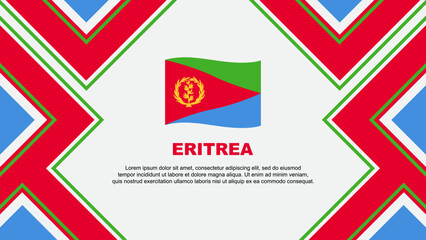 Eritrea Flag Abstract Background Design Template. Eritrea Independence Day Banner Wallpaper Vector Illustration. Eritrea Vector