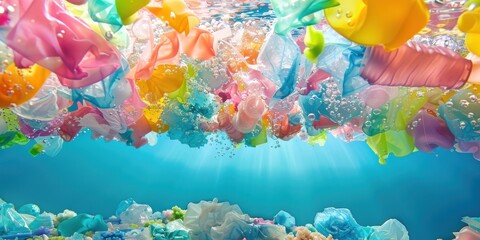 plastic under the ocean 
