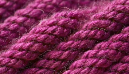 Close-up of Purple Yarn Texture