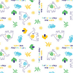 Cute elephant walking in sunny weather