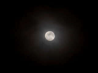 full moon with black sky in the background