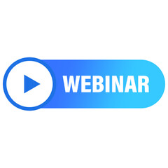 Webinar play button online. Learning interactive icon. Education live stream. Vector illustration. EPS 10.
