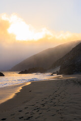 Sunset on a California beach