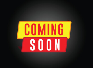 Coming soon banner design templete with abstract background. Vector Illustration.