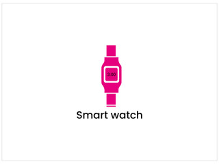 Smart watch icon and logo illustration.
