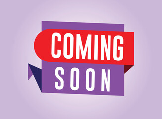 Coming soon banner design templete with abstract background. Vector Illustration.