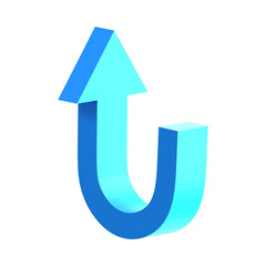 blue arrow arrow business up graph growth sign icon 3d chart success 