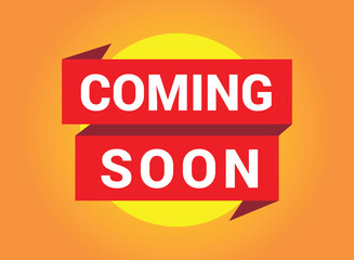 Coming soon banner design templete with abstract background. Vector Illustration.