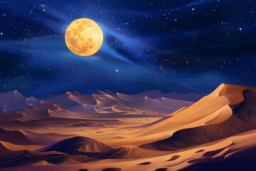 Magische Wüste: Sternenklare Nachtlandschaft