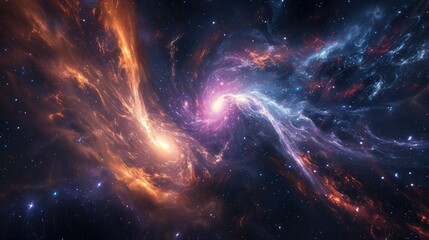Dynamic Interstellar Collision of Fiery and Cool Cosmic Energies.