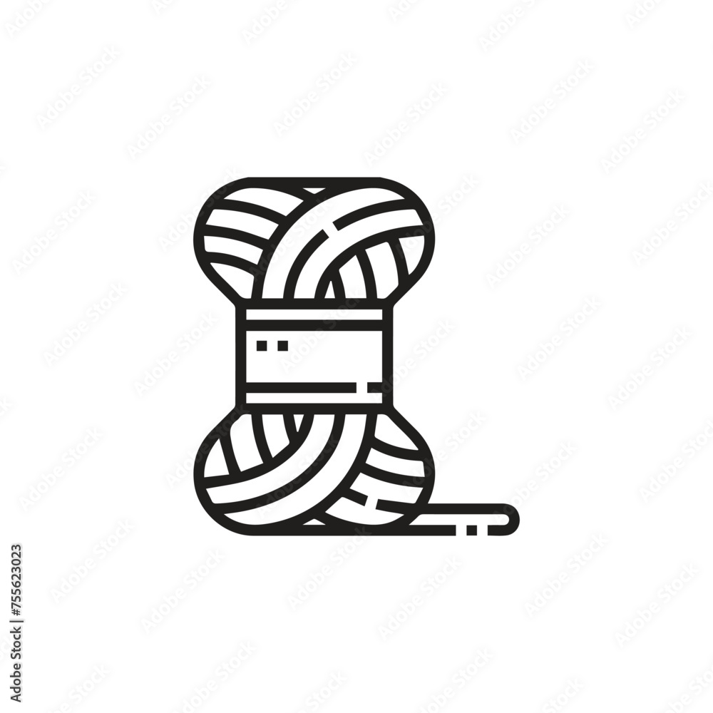 Poster yarn icon vector. linear style sign for mobile concept and web design. yarn symbol illustration. pix