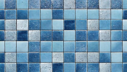 Blue Mosaic Tile Pattern Background