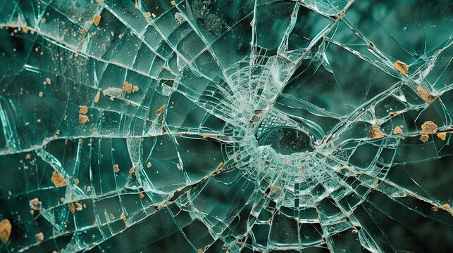 glass broken in cracks abstract background
