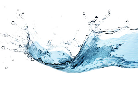 Water splash isolated on the transparent background .