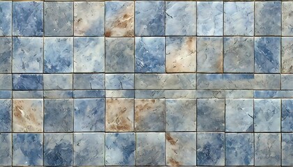 Fototapeta premium Blue and Beige Marble Tiles Texture