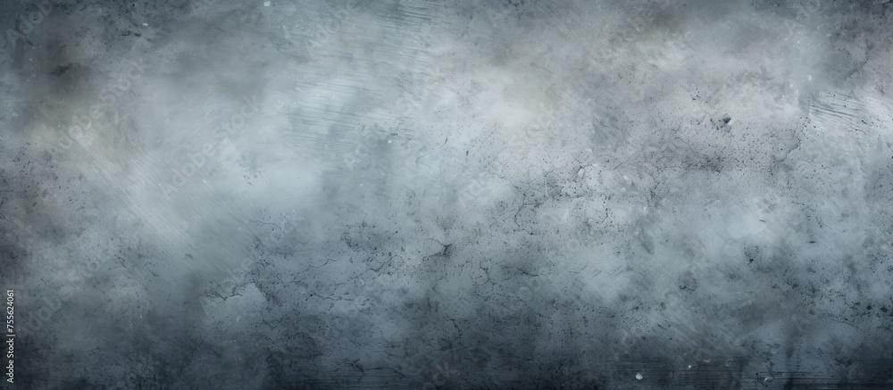 Poster a black and white photograph showcasing clouds moving across a gray sky, creating a stark and dynami