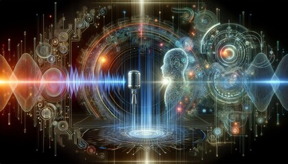Obraz premium 3D Illustration of Speech-to-Text technology