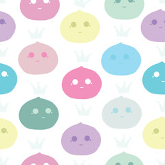 Mochi Queen seamless fabric design pattern