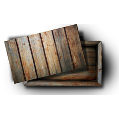 An unique concept of old wooden object isolated on plain background , very suitable to use in your project.