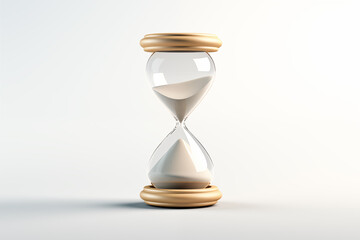 Modern hourglass on a white background